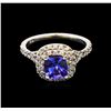 Image 2 : 1.38ct Tanzanite and Diamond Ring - 14KT White Gold