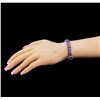 Image 3 : 24.48ctw Tanzanite and Diamond Bracelet - 14KT White Gold