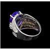Image 3 : 10.15ct Tanzanite and Diamond Ring - 14KT White Gold