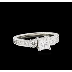 EGL USA Cert 1.11ctw Diamond Ring - 18KT White Gold