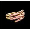 Image 1 : 0.37ctw Ruby and Diamond Ring - 18KT Rose Gold