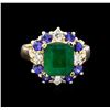 Image 3 : 4.25ctw Multi Gemstone and Diamond Ring - 14KT Yellow Gold