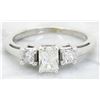 Image 1 : 0.80ctw Diamond Ring - 14KT White Gold