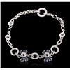 Image 1 : 14KT White Gold 2.56ctw Sapphire and Diamond Bracelet