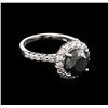 Image 1 : 4.42ctw Black Diamond Ring - 14KT White Gold