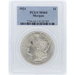 1921 PCGS MS64 Morgan Silver Dollar