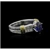 Image 1 : Platinum 1.84ct Sapphire and Diamond Ring