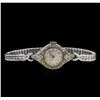 Image 1 : Elgin Platinum and Stainless Steel Diamond Ladies Vintage Watch