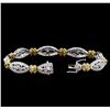 Image 3 : 1.50ctw Diamond Bracelet - 14-18KT Two-Tone Gold
