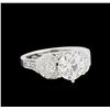 Image 2 : EGL USA Cert 2.49ctw Diamond Ring - 18KT White Gold