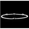 Image 2 : 0.10ctw Diamond Bracelet - 14KT White Gold