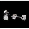 Image 1 : 0.62ctw Diamond Stud Earrings - 14KT White Gold
