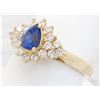 Image 4 : 0.92ct Sapphire and Diamond Ring - 14KT Yellow Gold