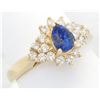 Image 5 : 0.92ct Sapphire and Diamond Ring - 14KT Yellow Gold