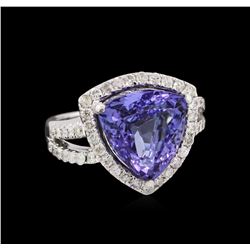 14KT White Gold 5.22ct Tanzanite and Diamond Ring