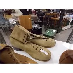 NEW LADIES SUEDE TOP ANKLE SHOES - BROWN - SZ 8