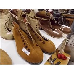 NEW LADIES SUEDE TOP ANKLE SHOES - BROWN - SZ 6