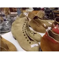 NEW LADIES SUEDE TOP ANKLE SHOES - TAN - SZ 6