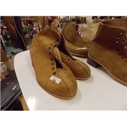 NEW LADIES SUEDE TOP ANKLE SHOES - BROWN - SZ 7