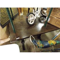 CONTEMPORARY DINING TABLE WITH METAL BASE - NO CHAIRS