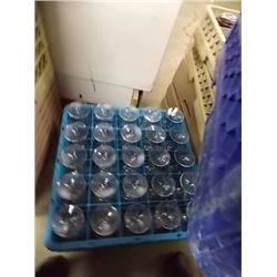 DISHWASHER TRAY - DIVIDED - SINGLE BASE UNIT WITH 2 RISERS TO MAKE DEEPER - WITH WINE GLASSES