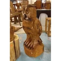 UNIQUE CHAINSAW CARVING - OWL - 25" TALL