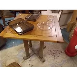TEAK PATIO TABLE - ANDREW RICHARD DESIGN - 29" X 29" TOP