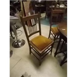 VINTAGE PRESS BACK DINING CHAIRS - 4 X BID