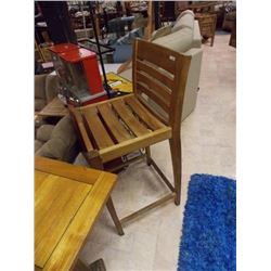 TEAK BAR CHAIR WITH BACK - ANDRE RICHARD DESIGN - 2 X BID
