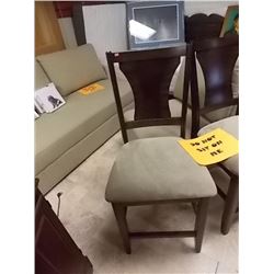 MAHOGANY & UPHOLSTERED BAR CHAIR