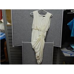 COCKTAIL DRESS - CREAM - GATHERED - NEVER WORN - LIKE NEW - SZ 4