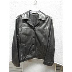 JACKET - RUDSAK - BLACK (CHECK LEATHER TYPE) - SIZE M