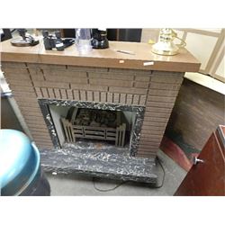RETRO FIRE PLACE MANTLE WITH RETRO ELECTRIC FIRE LOGS SET-UP