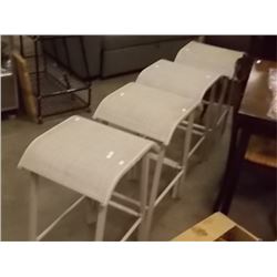 METAL PATIO STOOLS - BAR HEIGHT - 4 TTL