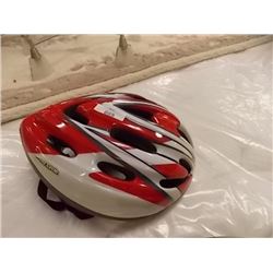 BIKE HELMET - RED & SILVER