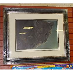 FRAMED LIMITED EDITION PRINT - STARLIGHT COUGAR - ROBERT BATEMAN - GALLERY ESTIMATE ~$1375