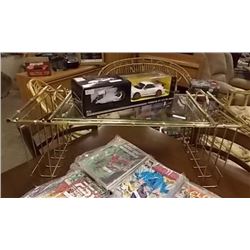 BRASS AND GLASS BREAKFAST IN BED TRAY