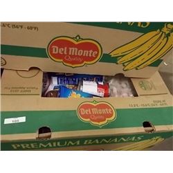 BANANNA BOX OF ASSORTED FOOD ITEMS