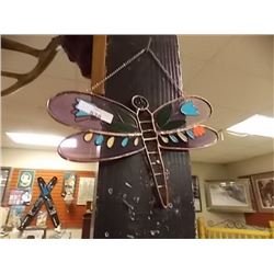 BRASS & GLASS DRAGON FLY