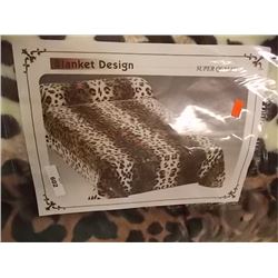 NEW MINK BLANKET - QUEEN - LEOPARD SKIN PRINT