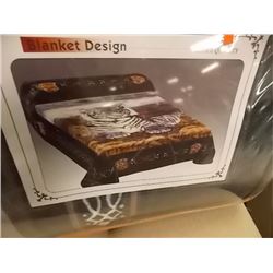 NEW MINK BLANKET - QUEEN - BENGAL TIGER PRINT