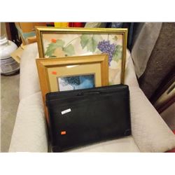 BRIEFCASE AND 2 PICTURES & AIR WALK BOOTS