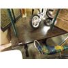 Image 1 : CONTEMPORARY DINING TABLE WITH METAL BASE - NO CHAIRS