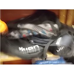SHELF LOT - BACK PACK, GUITAR CASE AND MORE