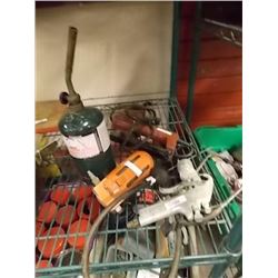 SPRAY GUN & FILTER, ELECTRIC STAPLER, TORCH = 4PC
