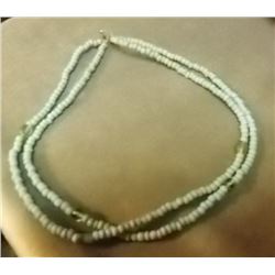 TURQUIOSE NECKLACE - DOUBLE STRANDED WITH SMALL TURQUOISE BEADS