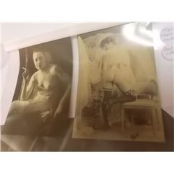 VINTAGE XXX NUDE POSTCARDS - BLACK AND WHTIE - 1930'S - 2 X BID