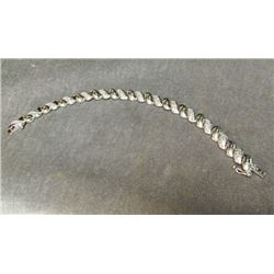 BRACLET - SAN MARCO DESIGN BRACELET WITH 50 DIAMONDS TOTALING ½ CTW AND SET IN STERLING SILVER WITH 