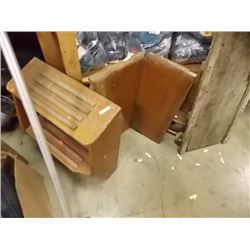 WOOD BOAT STEP, SHELF - 2 PC TTL