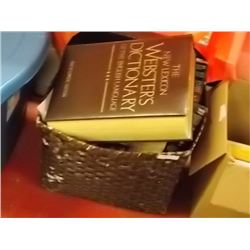 BASKET OF ASSORTED BOOKS